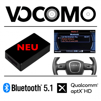 Bluetooth Musik Interface & Freisprechanlage mit aptX™ HD für Volkswagen, Skoda, Seat Version mit AUX